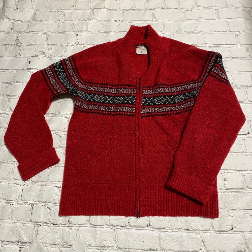 Columbia XCO Double Zip Wool Blend Sweater